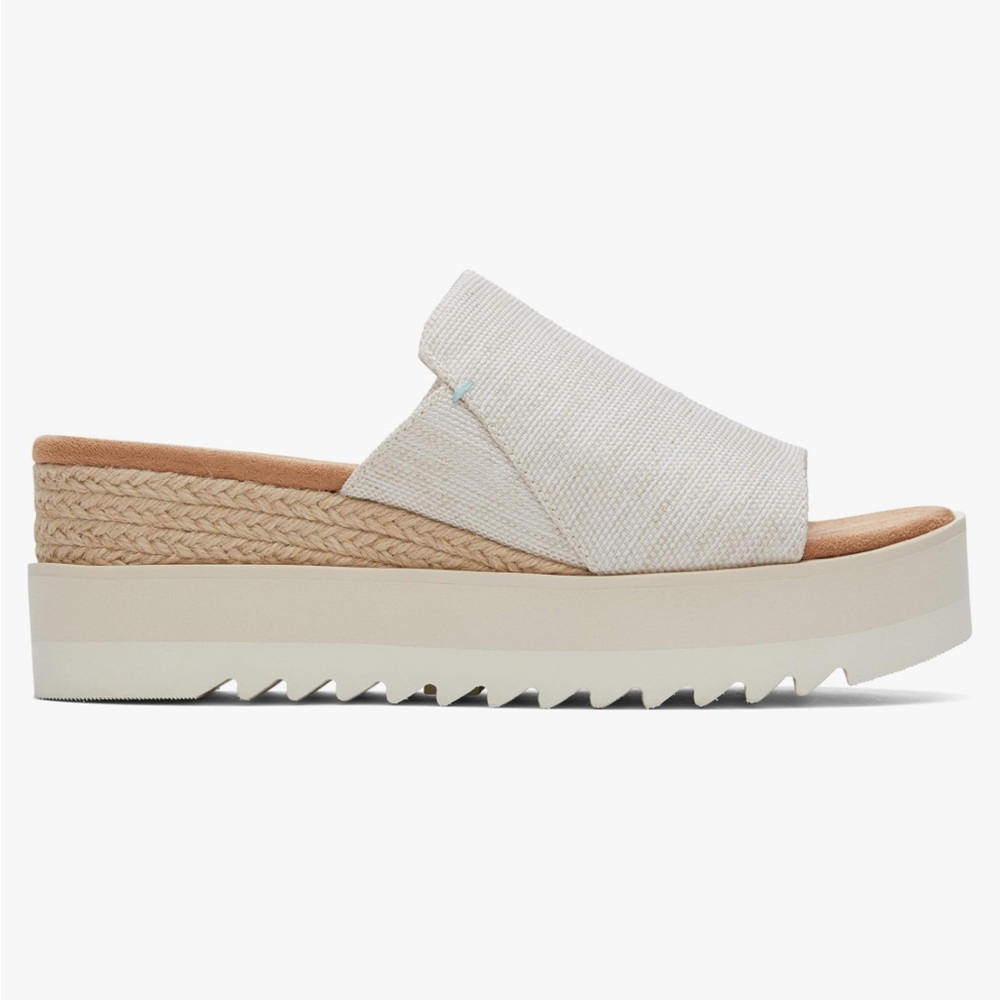 TOMS Diana mule slip on wedge sandals natural 6.5